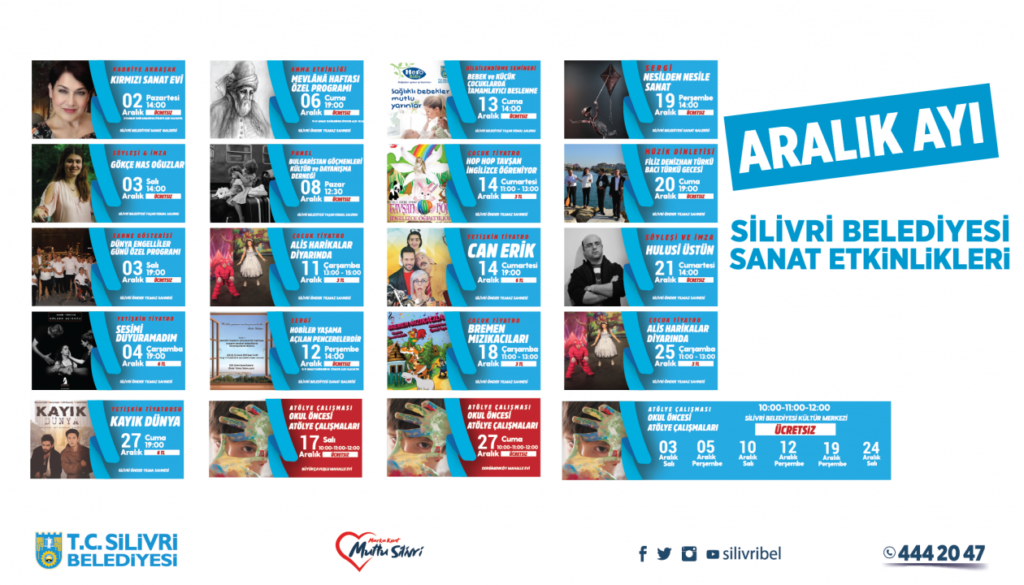 Silivri Belediyesi Aralık Ayı Kültür ve Sanat Etkinlikleri