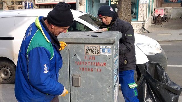 Çorlu’da izinsiz ilan ve afiş asanlara ceza