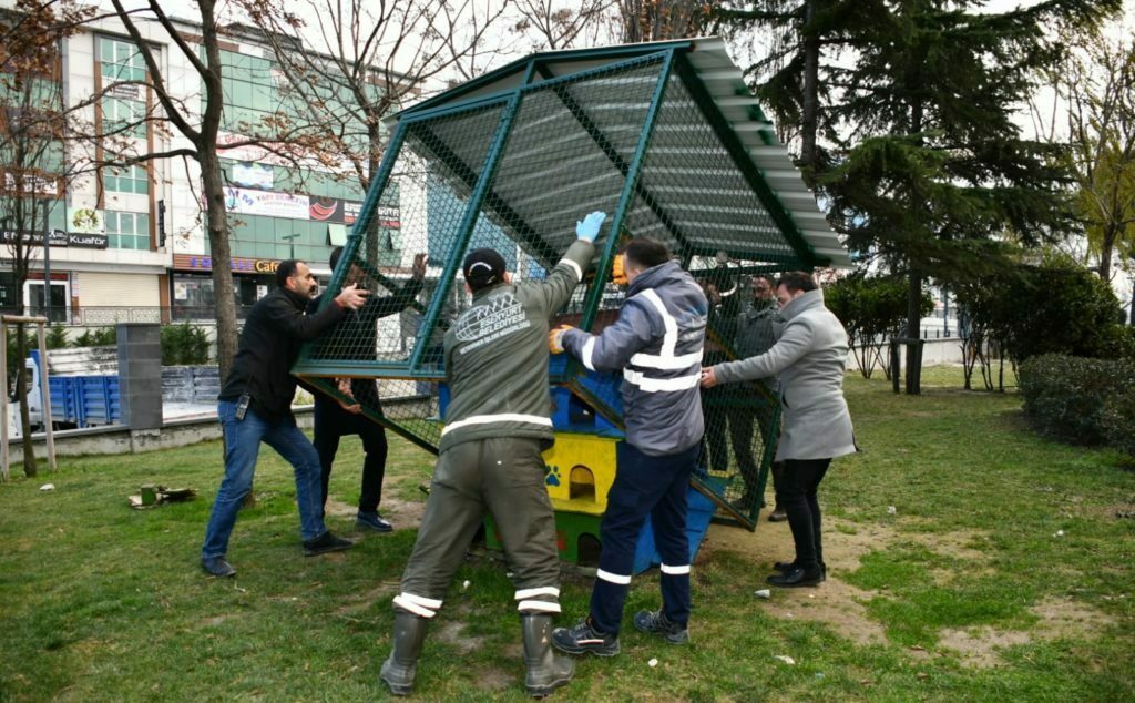Esenyurt Belediyesi’nden sokak hayvanlarına korunaklı yuva