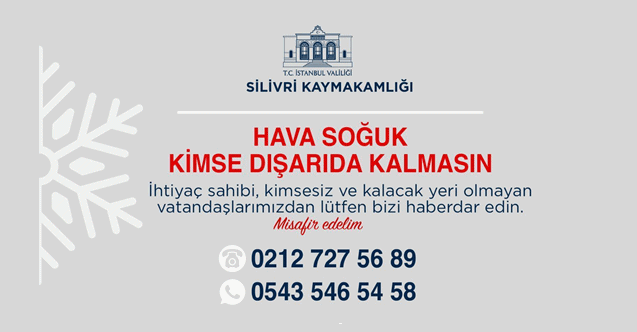 Silivri Kaymakamlığı’ndan Kimsesizlere yardım