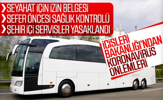 Şehirler arası otobüs seferlerine koronavirüs kısıtlaması