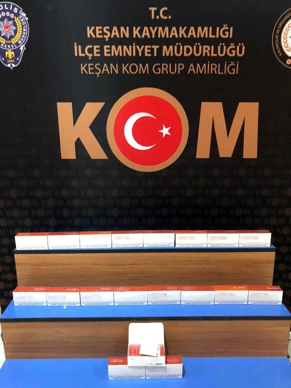 Keşan’da 3 bin 800 kaçak elektronik sigara ele geçirildi