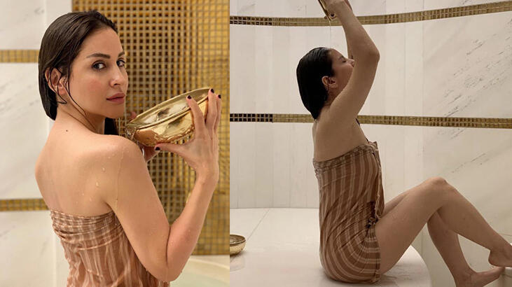 Şarkıcı Aynur Aydın’dan hamam pozları