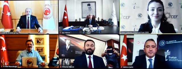 Tekirdağ’da Çerkezköy Endüstriyel Fuarı sanal ortamda açıldı