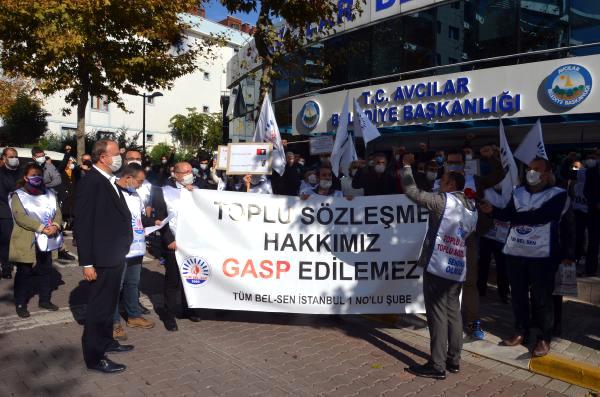 AVCILAR BELEDİYESİ ÖNÜNDE EYLEM