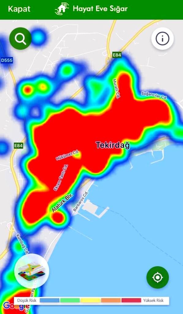 Tekirdağ’ın koronavirüs tablosu kırmızıya boyandı