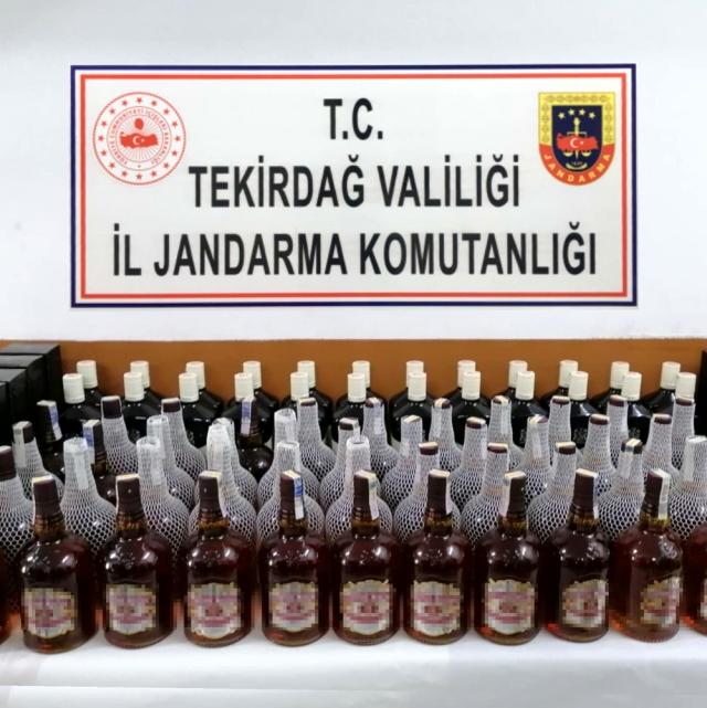 Malkara’da 110 şişe kaçak içki ele geçirildi