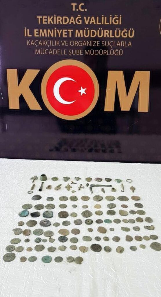 Tekirdağ’da 117 tarihi eser ele geçirildi