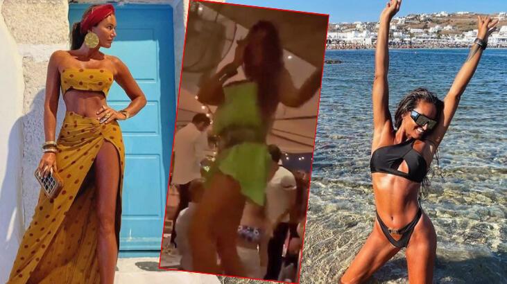 Eda Taşpınar’dan Mykonos’ta dans şov