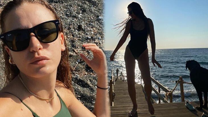 Serenay Sarıkaya’dan iskele pozu!