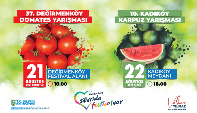 Hafta sonu Silivri’de Domates ve Karpuzlar yarışacak