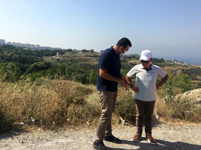Büyükçekmece’de yangın tehlikesine karşı drone ile önlem alındı