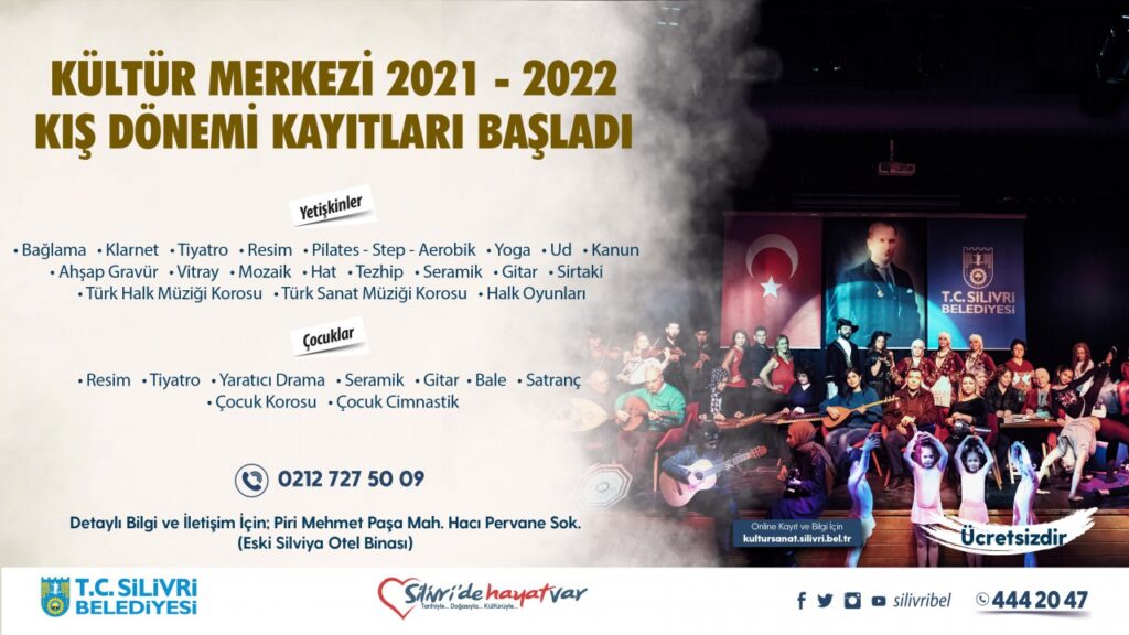 Kültür Merkezi ve Mahalle Evleri’nde kış dönemi kurs kayıtları başladı.