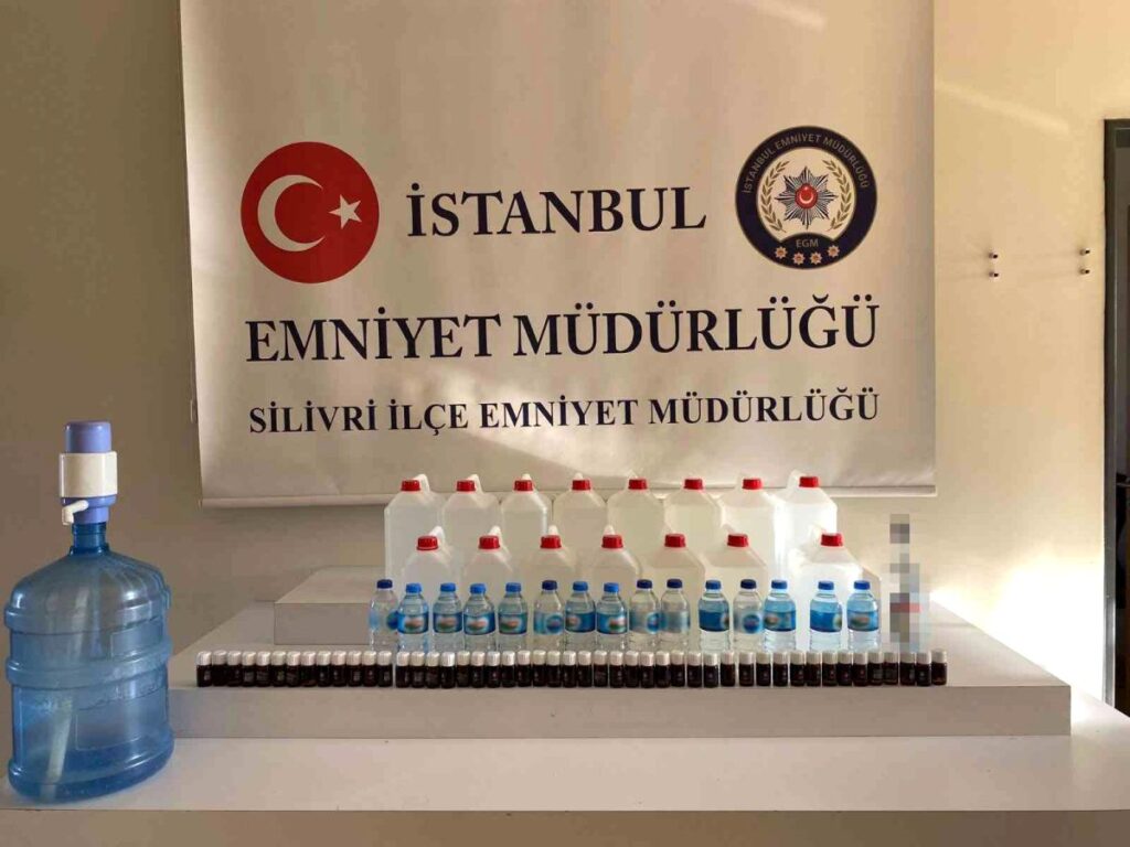 Silivri’de sahte alkol baskını: 1 gözaltı