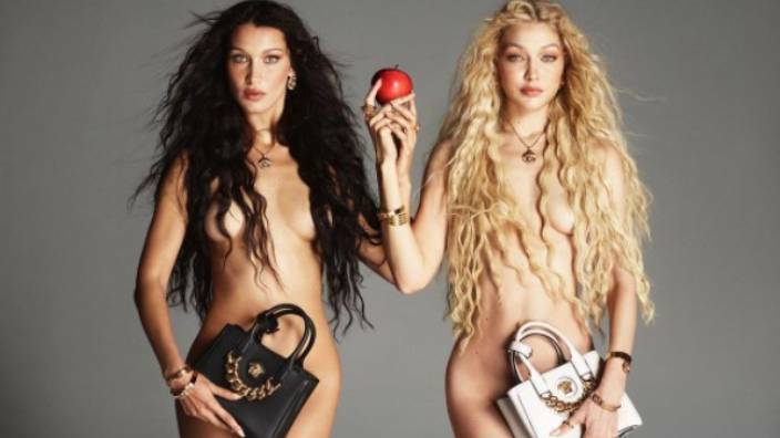 Bella ve Gigi Hadid kız kardeşler ‘Adem ve Havva’ Versace kampanyası için kamera karşısına geçti