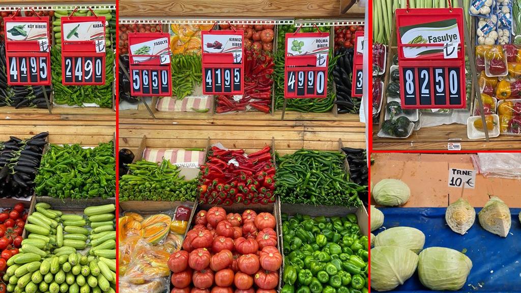 Uçuşa geçen fiyatlar sosyal medyayı salladı: Fasulye 82.5 TL, dolma biber 49.90 TL…