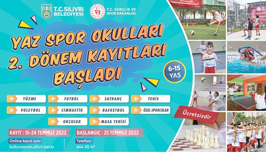 Yaz Spor Okulları 2. Dönem kayıtları başladı