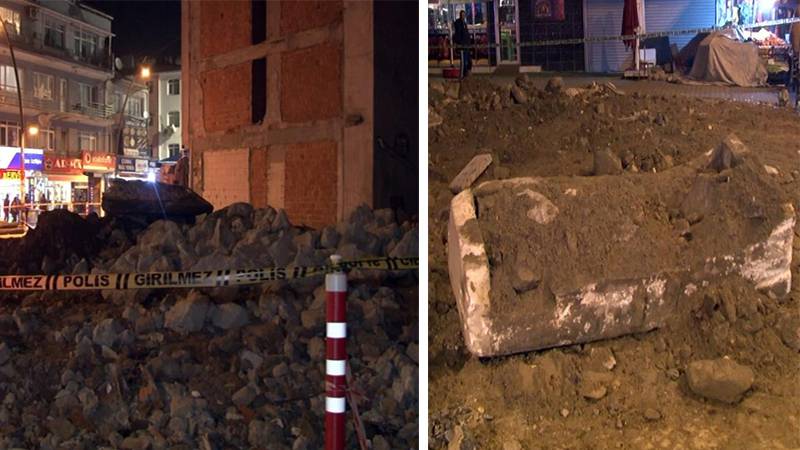Büyükçekmece’de inşaat çalışmaları sırasında lahit bulundu
