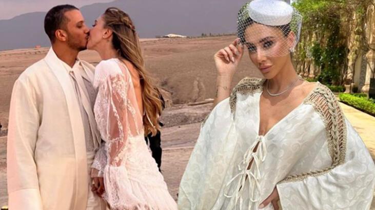 Şeyma Subaşı, Mohammed Alsaloussi ile düğününden paylaştı! Gelinliğine yorum yağdı