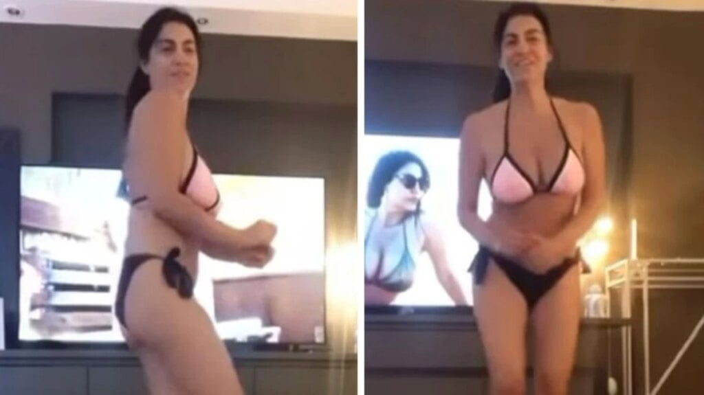 Bikiniyle dans ettiği videoyu “Benden sonra umre” notuyla paylaşan Tuğba Ekinci’ye tepki yağıyor