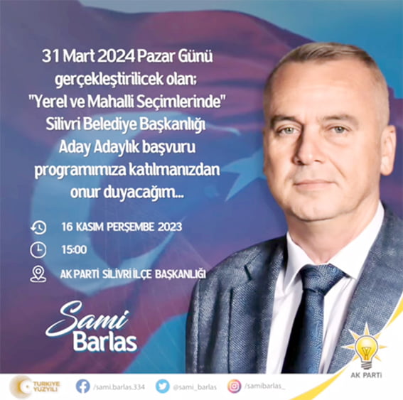 Sami Barlas’tan aday adaylığı başvurusu