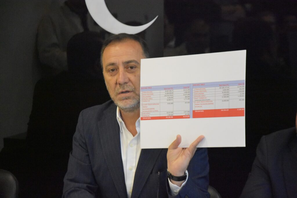 Hani Belediyenin hiç borcu yoktu.