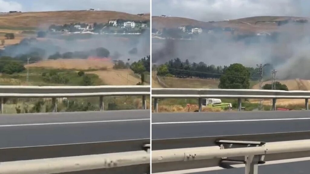 Silivri’de anız yangını! Alevler yerleşim yerlerine doğru ilerliyor