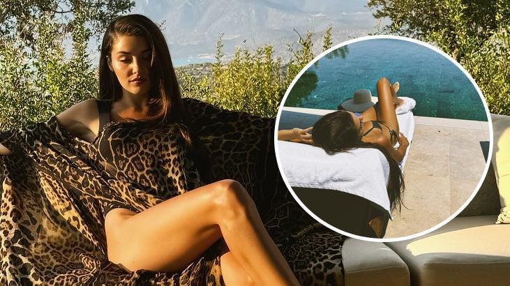 Hande Erçel’in yeni rotası Atina! Bikinili pozlarını peş peşe paylaştı