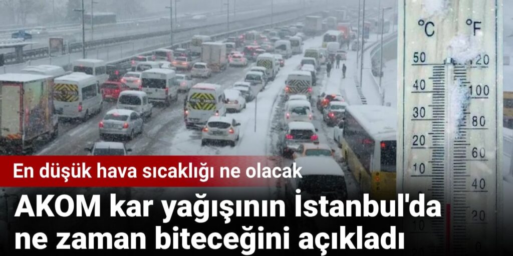 AKOM kar yağışının İstanbul’da ne zaman biteceğini açıkladı: En düşük hava sıcaklığı ne olacak