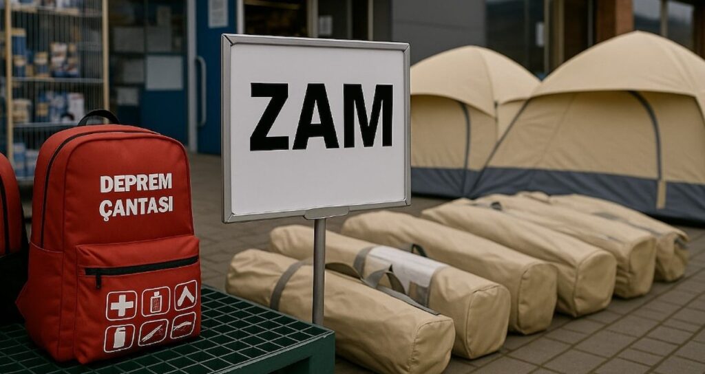 Deprem çantası ve çadırlarına saatler içinde zam yapıldı