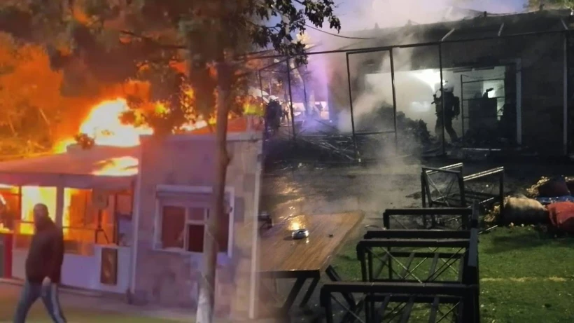 Selimpaşa’da Kafede Korkutan Yangın