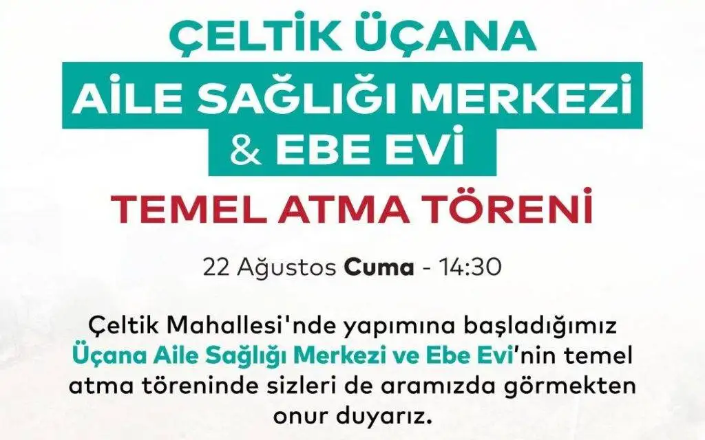 Silivri Çeltik’te Üçana Aile Sağlığı Merkezi’nin Temeli Atılıyor