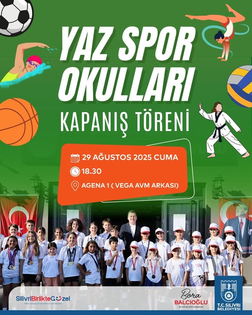 Silivri’de Yaz Spor Okulları Kapanış Töreni