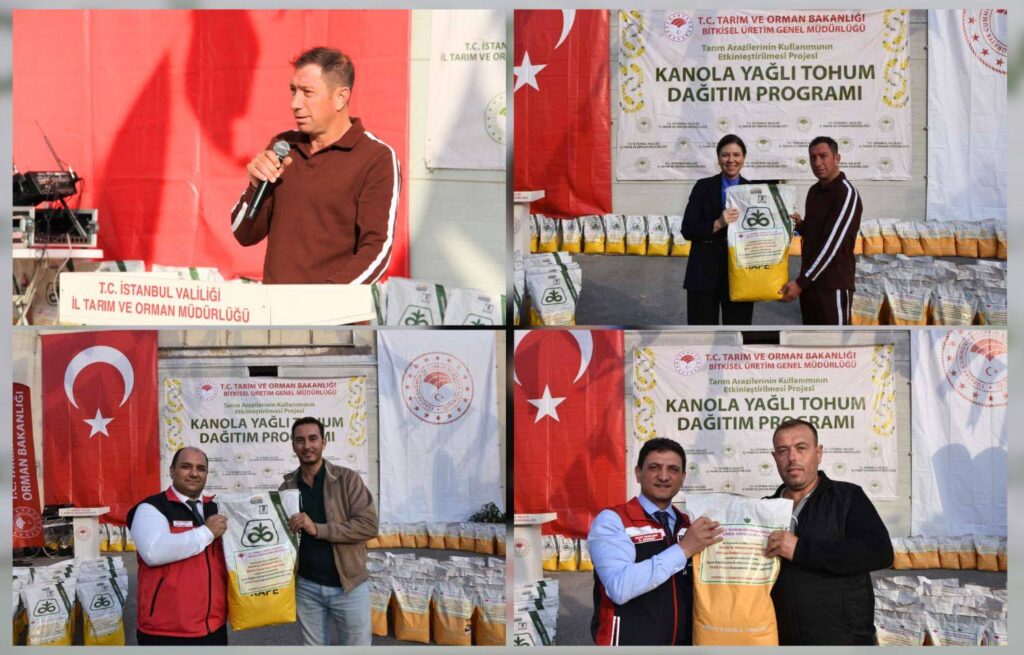 Silivri’de Üreticilere Kanola Tohumu Dağıtıldı