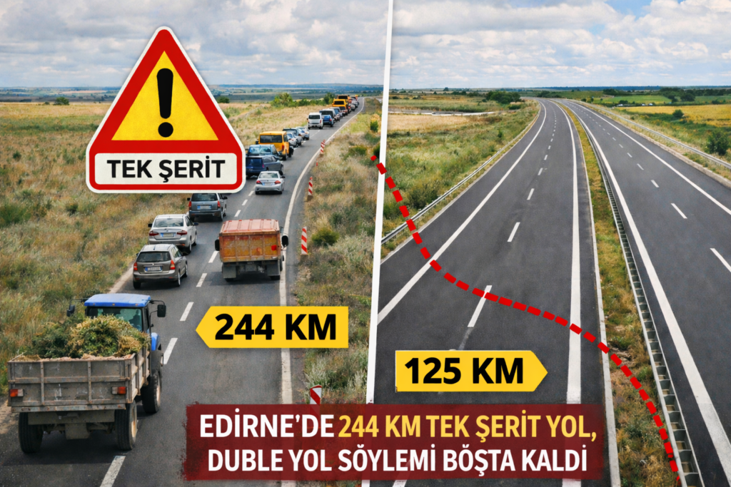 Edirne Yolları Hâlâ Tek Şerit