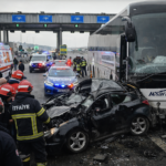Silivri’de Kuzey Marmara Otoyolu’nda meydana gelen trafik kazası