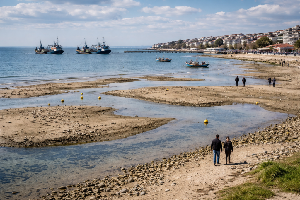 Silivri’de Deniz 200 Metre Çekildi: Sahilde Adacıklar Oluştu