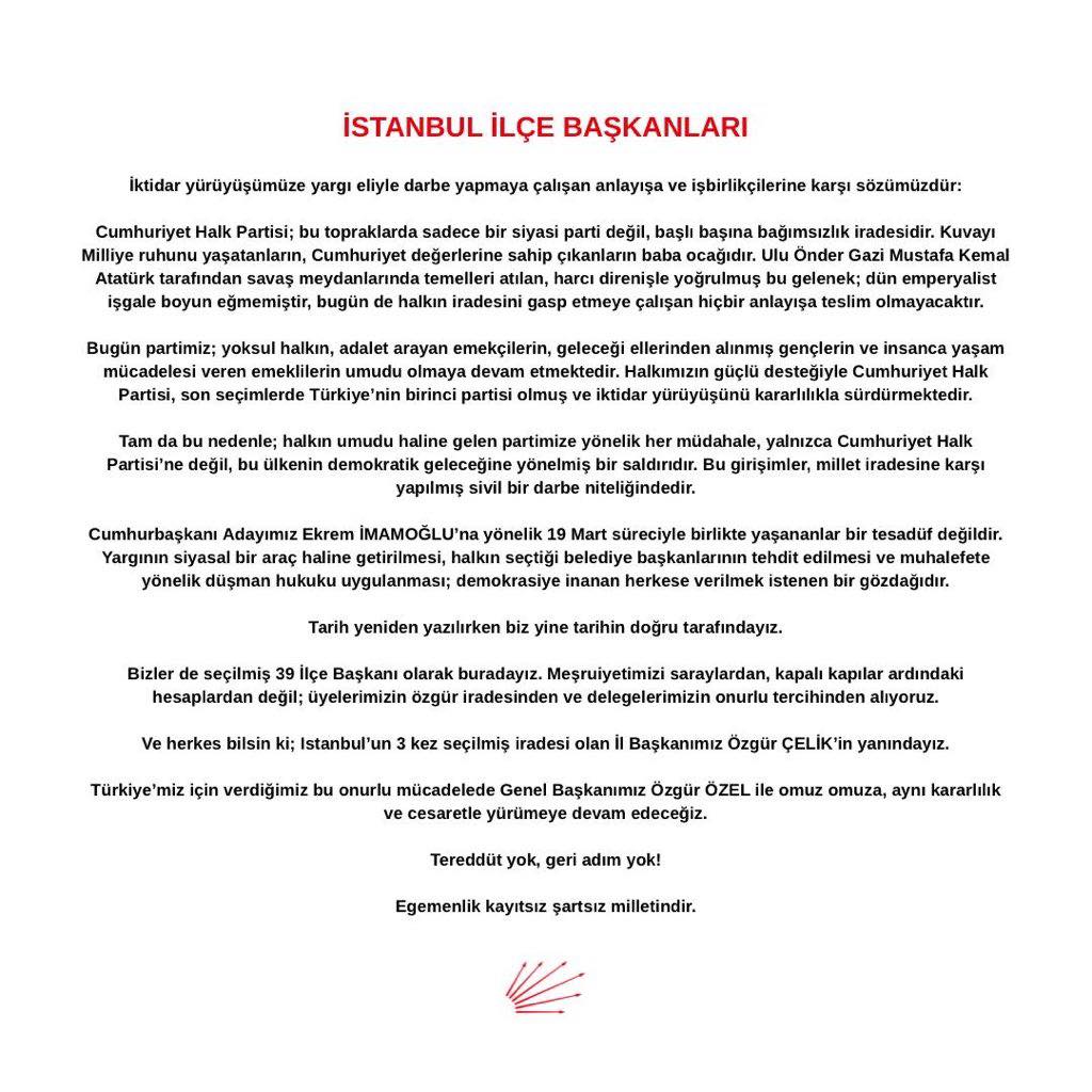 CHP İstanbul İlçe Başkanlarından Ortak Mesaj: “Geri Adım Yok” 2 chp silivri doruk bulut aciklama 2026 1