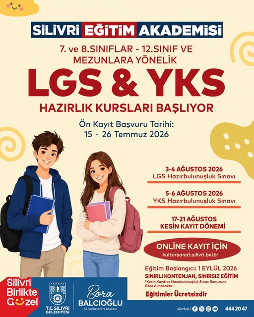 Silivri Eğitim Akademisi LGS ve YKS Kursları İçin Ön Kayıtlar Başladı