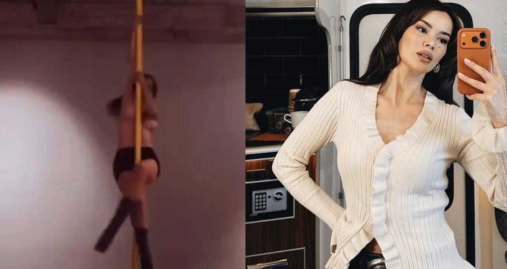 Kızılcık Şerbeti’nin ünlü ismi Seray Kaya yeni rolüne hazırlık için direk dansı yaptı