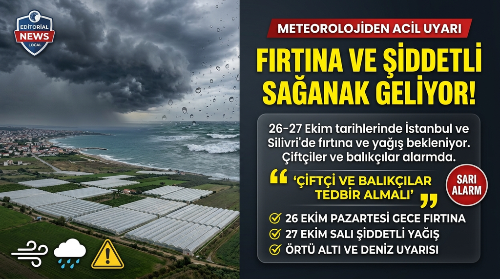 Silivri’de Çiftçi ve Balıkçılara Meteorolojiden Fırtına Uyarısı!